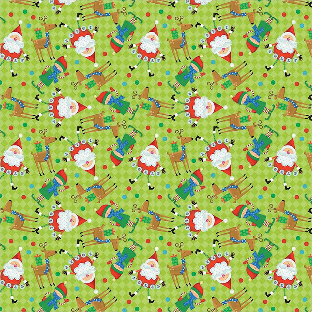 Open in modal - Hav-A-Hank Novelty Bandana - Santa and Elf, 22" W x 22" L