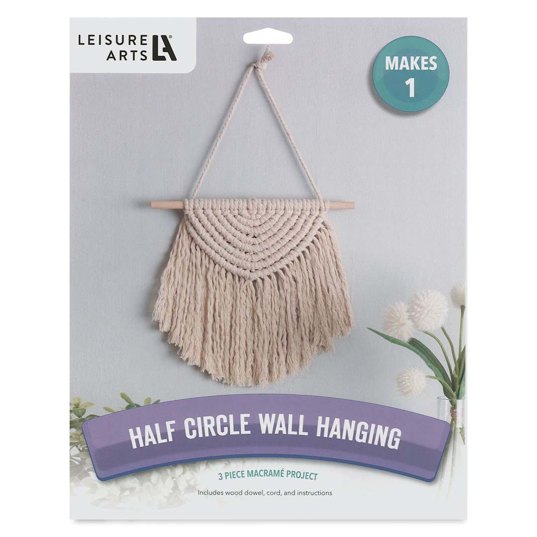 Open in modal - Leisure Arts Macramé Half Circle Kit, front of packaging