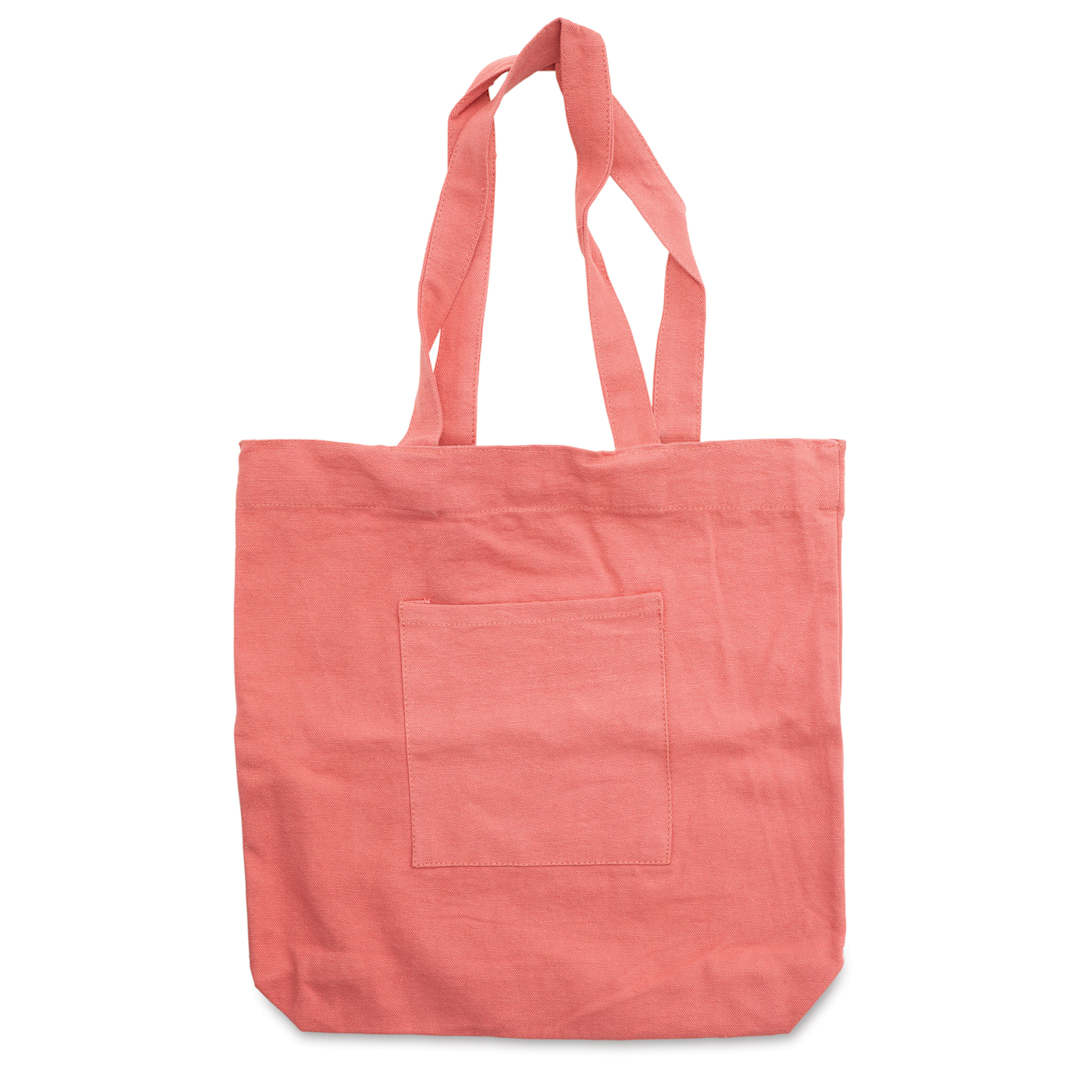 Open in modal - Harvest Import Washed Canvas Tote Bag - Pink, Front Pocket