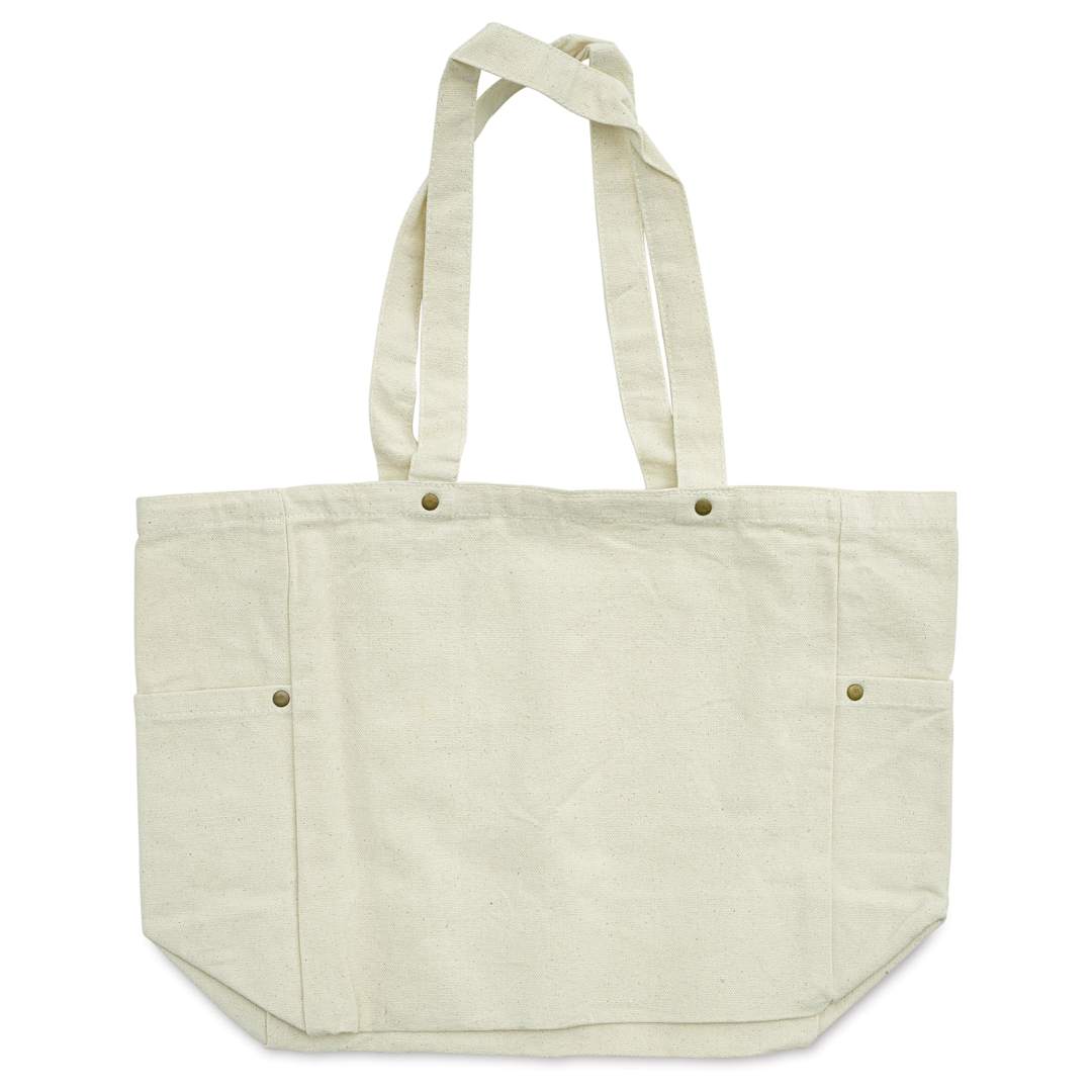Open in modal - Harvest Import Washed Canvas Tote Bag - Natural, Side Pockets, front