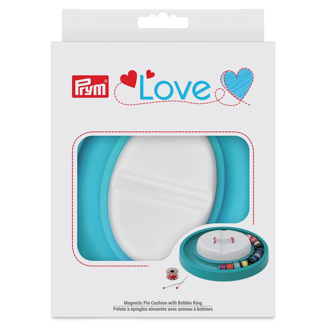 Open in modal - Prym Love Magnetic Pin Cushion and Bobbin Holder (In packaging)