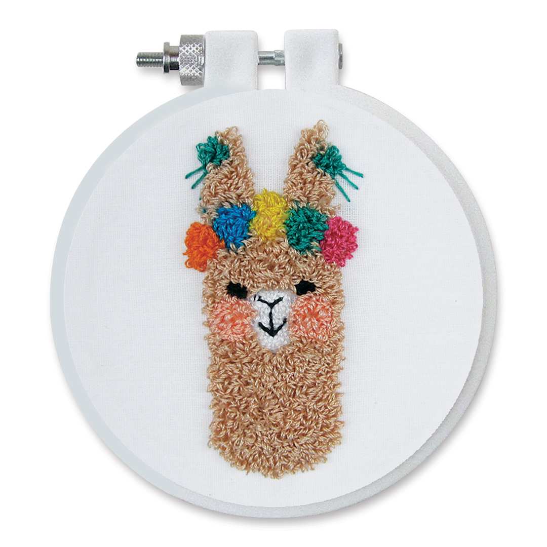 Open in modal - Design Works Punch Needle Kit - Llama with Crown