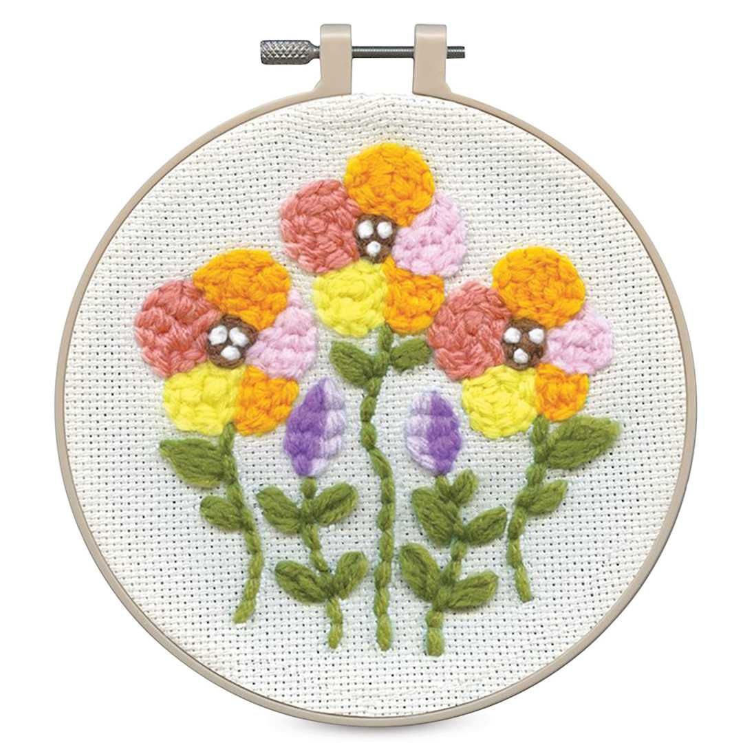 Open in modal - Design Works Yarn Punch Needle Kit - Poppies