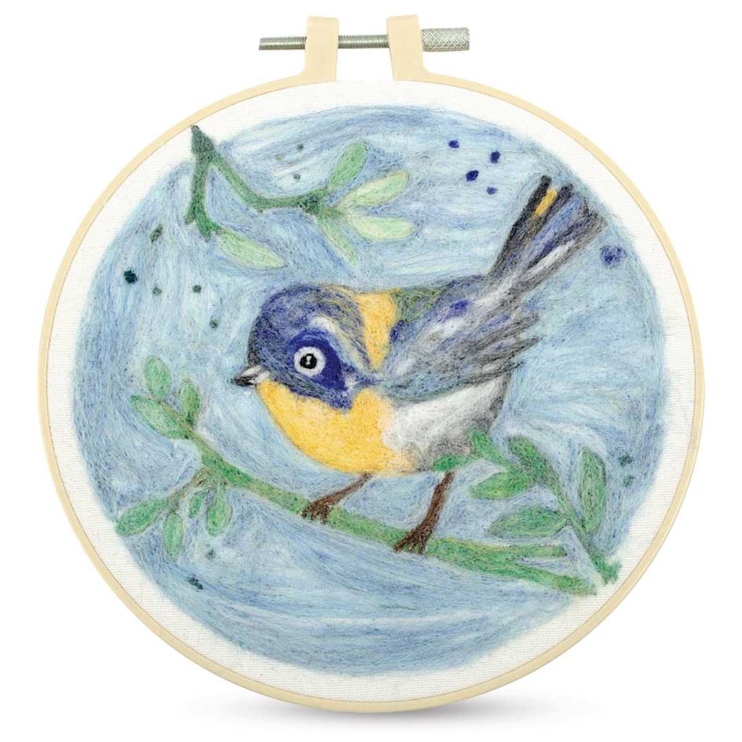 Open in modal - Needle Creations Needle Felting Kit - Bird, sample of finished project. 