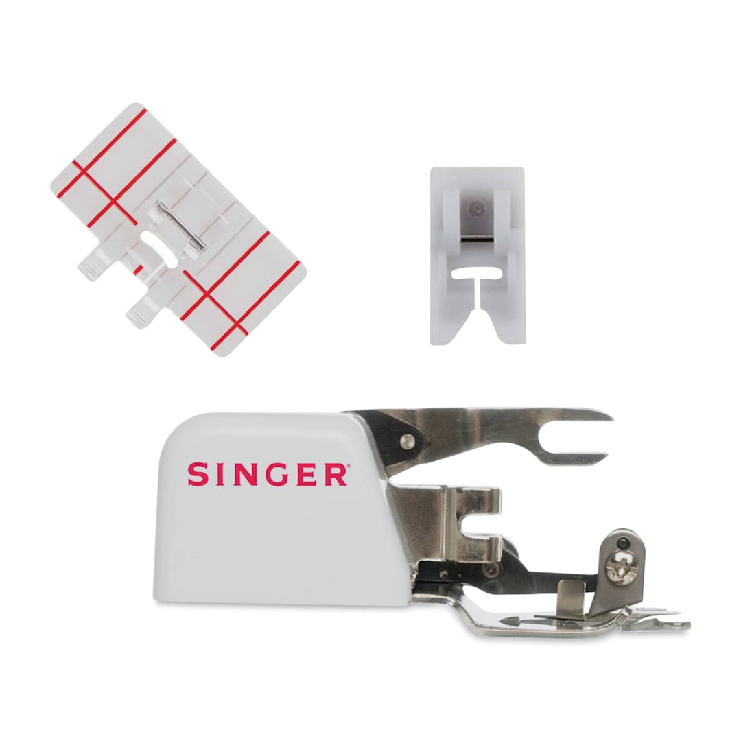 Open in modal - Singer Heavy Duty Crafting Presser Foot Kit, contents outside of packaging
