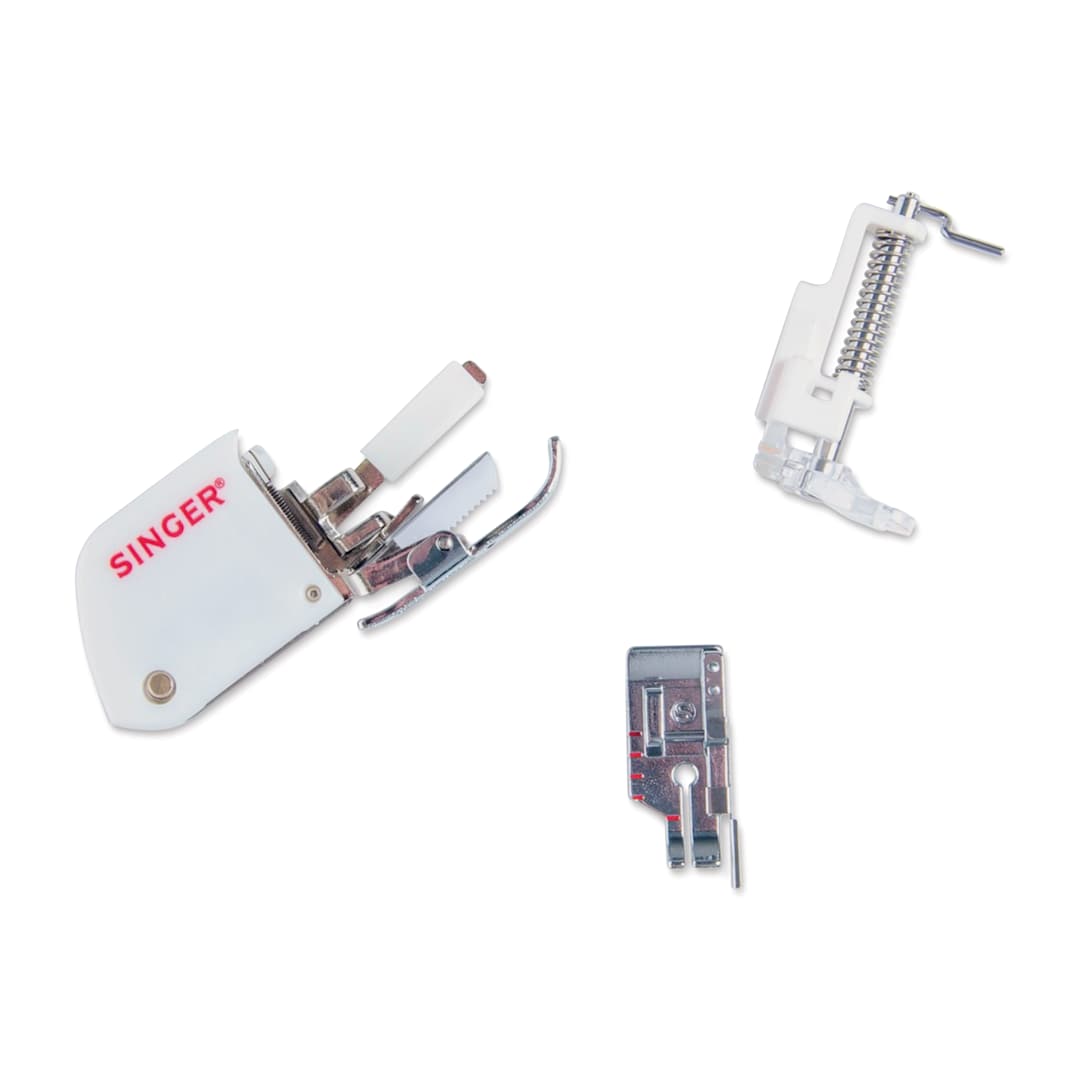 Open in modal - Singer Quilting Presser Foot Kit, contents outside of packaging