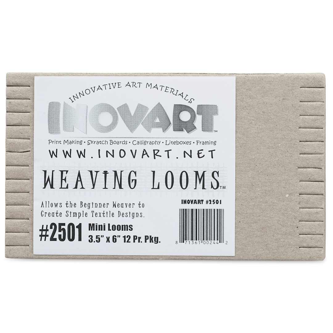 Open in modal - Inovart Chipboard Weaving Looms - Mini, 3-1/2" x 6", Pkg of 12