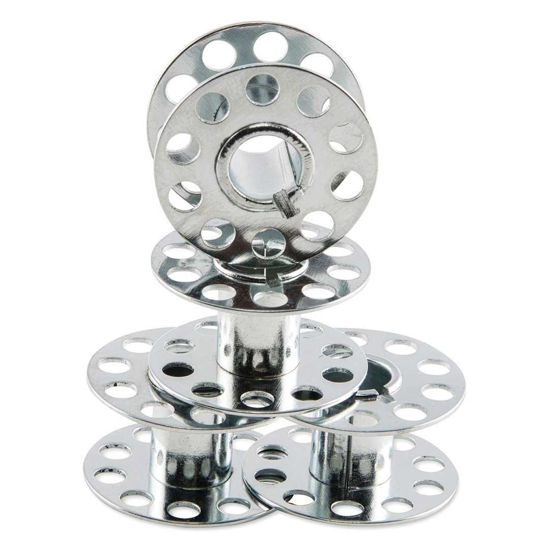 Open in modal - Singer Metal Bobbins close up of bobbins