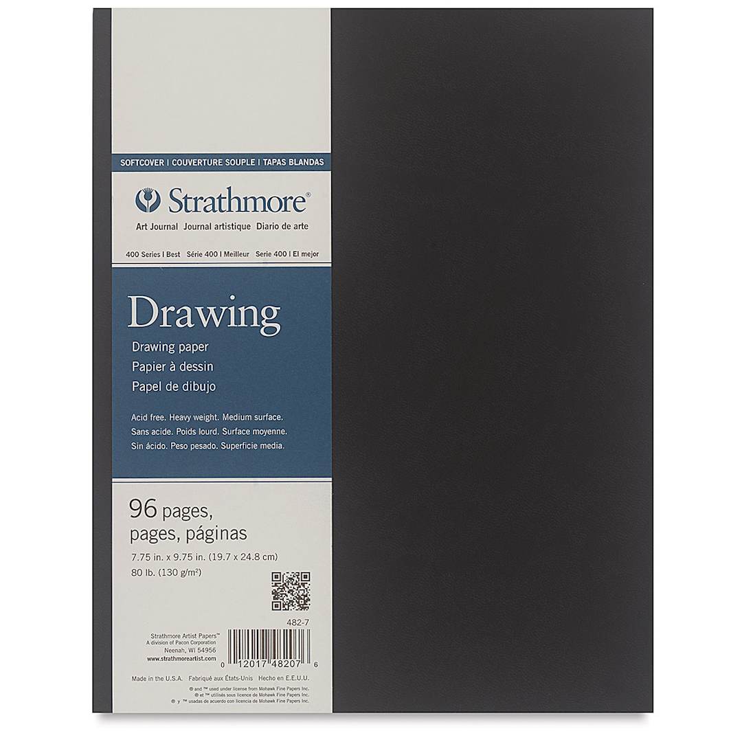 Open in modal - Strathmore Softcover 400 Series Drawing Art Journal - 9-3/4" x 7-3/4", Cream, 80 lb, 96 Pages