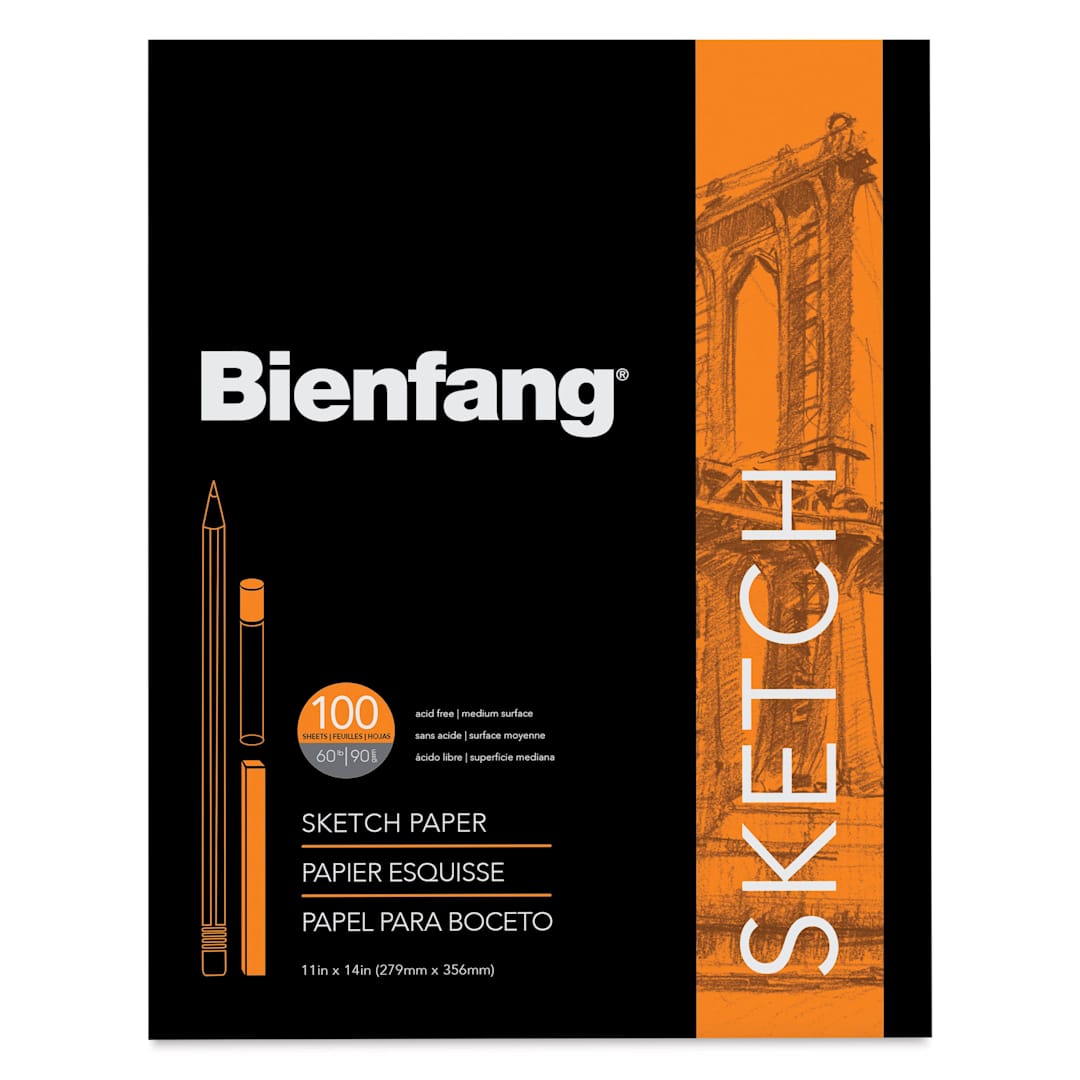 Open in modal - Bienfang Tapebound Sketch Pad - 11" x 14", 100 Sheets