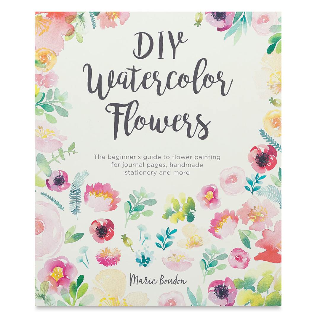 Open in modal - DIY Watercolor Flowers - Front cover of book