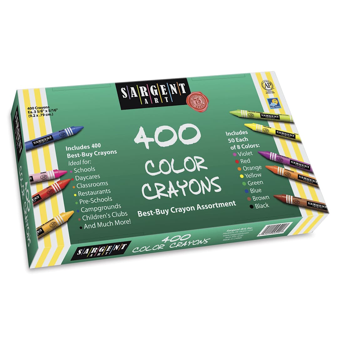 Open in modal - Sargent Crayon Packs - Front of package of 400 colors