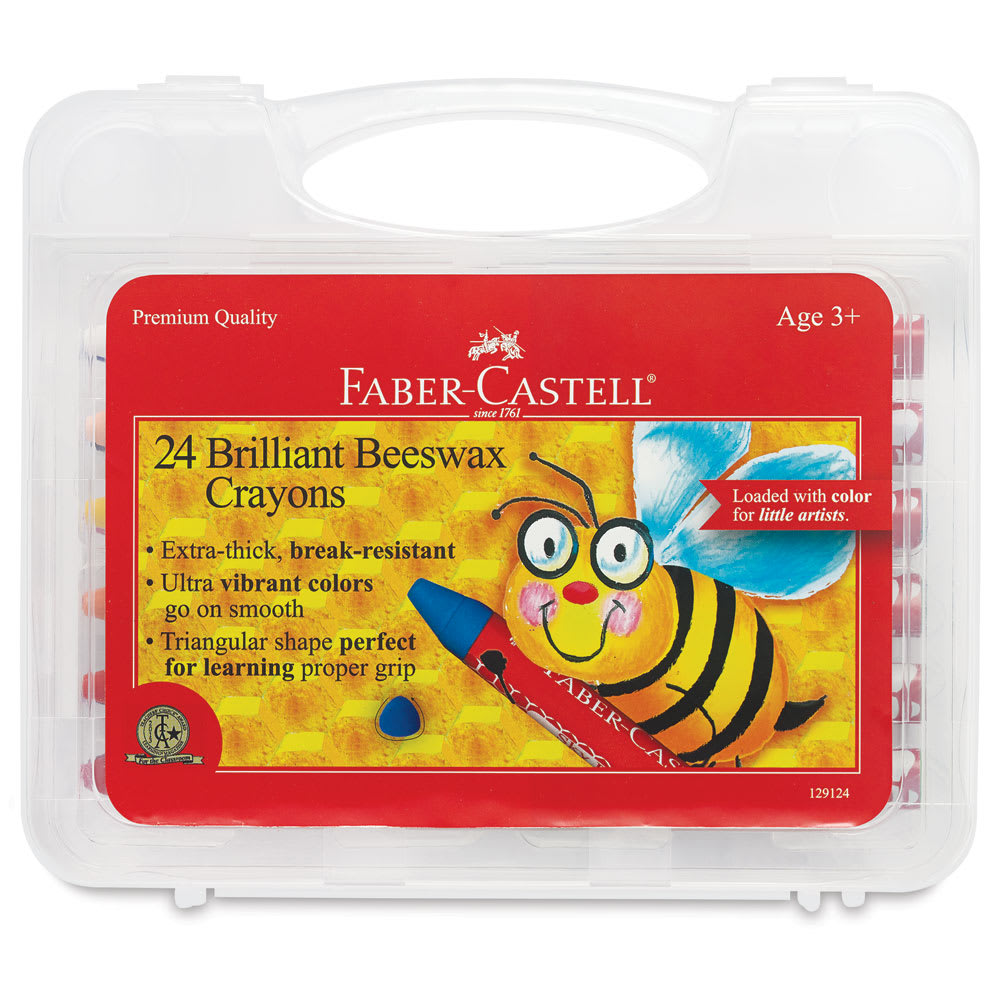 Open in modal - Faber-Castel Jumbo Beeswax Crayons - Front of package of set of 24