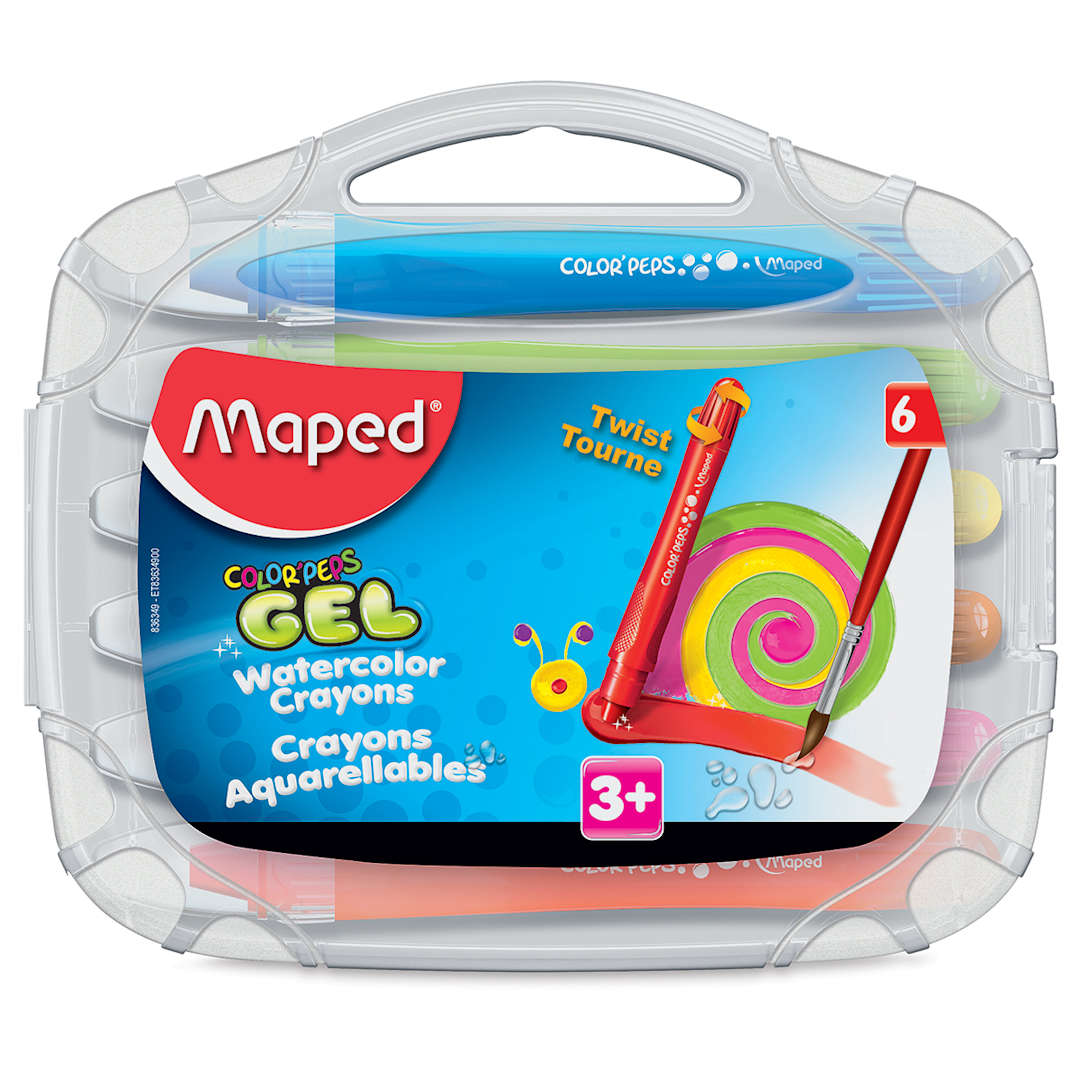 Open in modal - Maped Color'Peps Gel Retractable Watercolor Crayons (front of case)