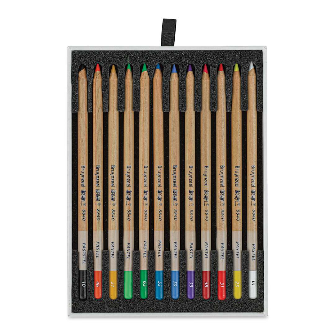 Open in modal - Bruynzeel Design Pastel Pencils - Assorted Colors, Set of 12 (Set contents)