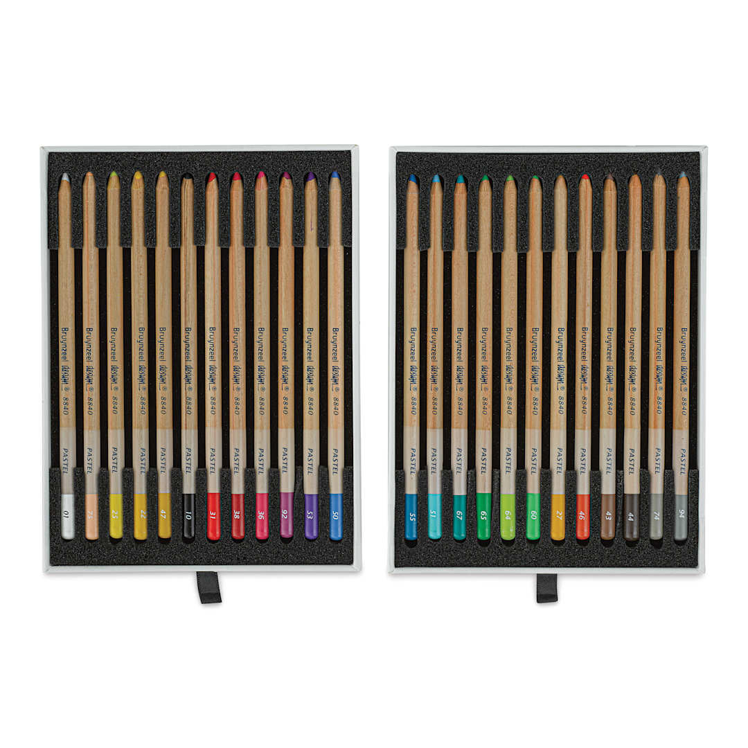 Open in modal - Bruynzeel Design Pastel Pencils - Assorted Colors, Set of 24 (set contents)
