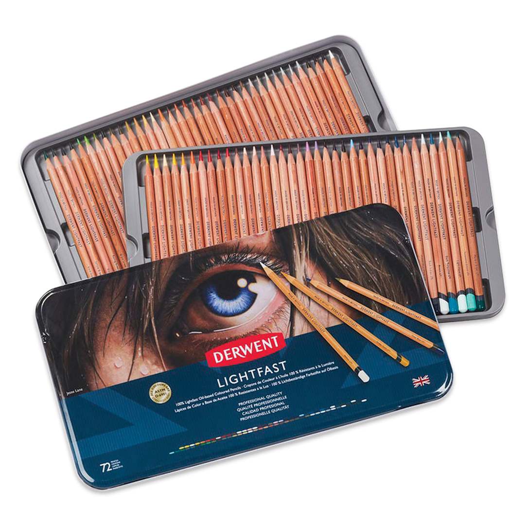 DERWENT LIGHTFAST 色鉛筆 72色缶入りプラス44本 Derwent Lightfast Colored Pencils | Utrecht Art Supplies