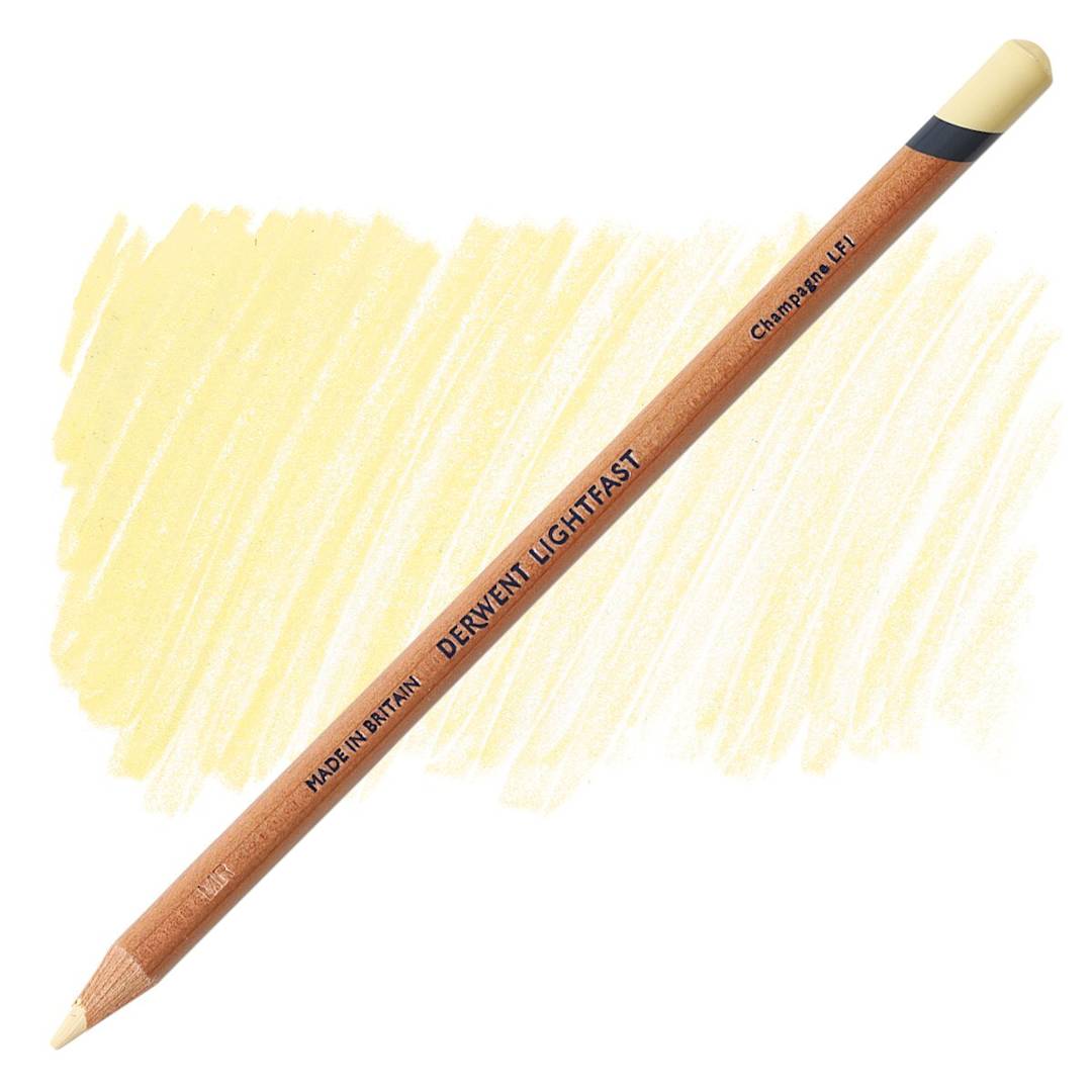 Open in modal - Derwent Lightfast Colored Pencil - Champagne pencil and swatch