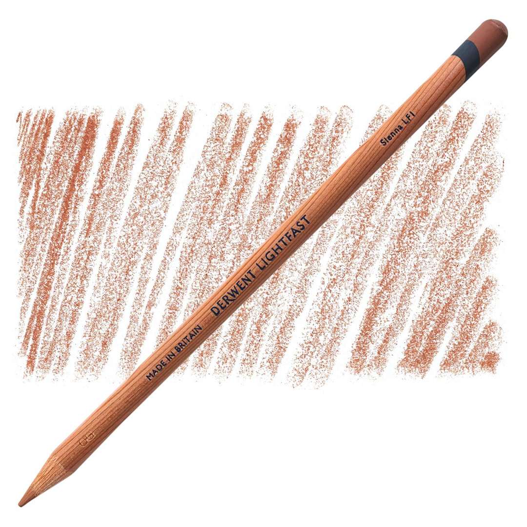 Open in modal - Derwent Lightfast Colored Pencil - Sienna pencil and swatch