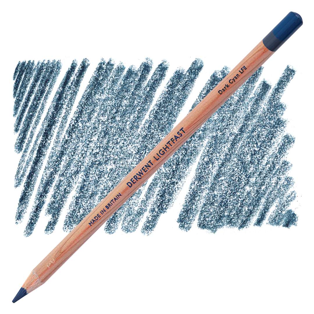 Open in modal - Derwent Lightfast Colored Pencil - Dark Cyan pencil and swatch