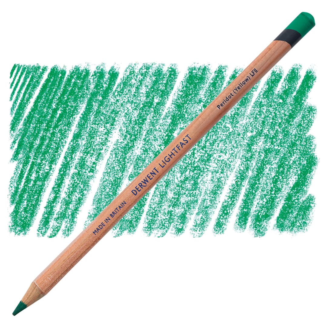 Open in modal - Derwent Lightfast Colored Pencil - Peridot pencil and swatch