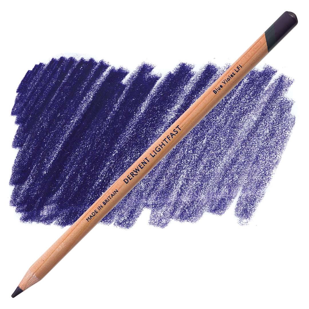 Open in modal - Derwent Lightfast Colored Pencil - Blue Violet pencil and swatch