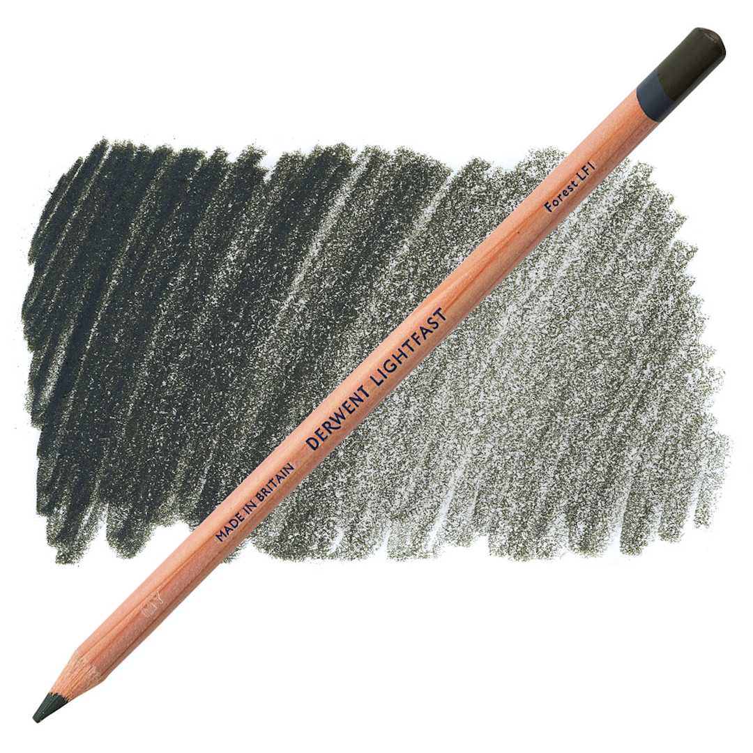 Open in modal - Derwent Lightfast Colored Pencil - Forest pencil and swatch