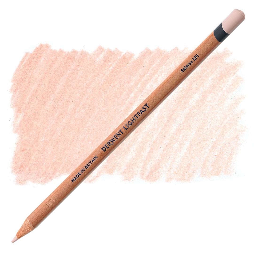 Open in modal - Derwent Lightfast Colored Pencil - Salmon pencil and swatch