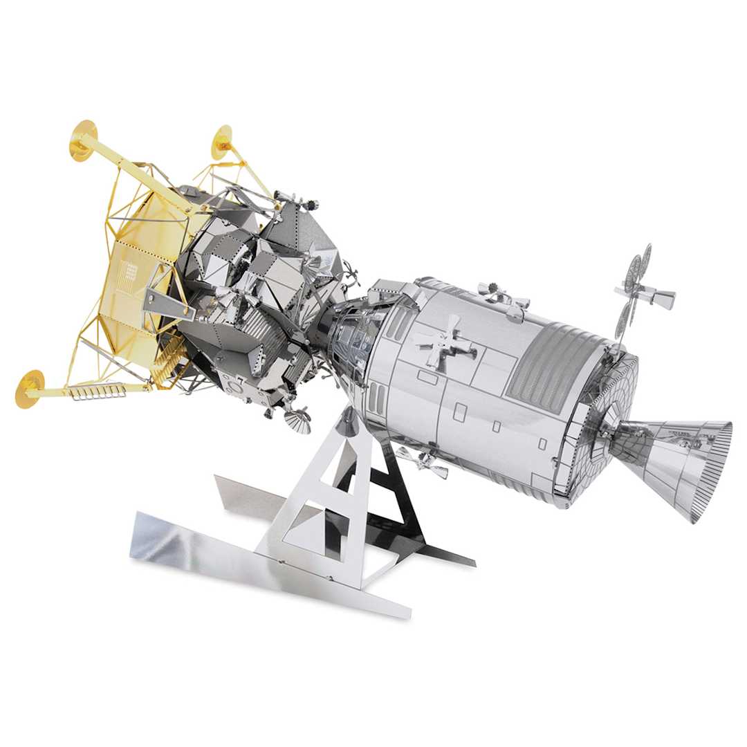 Open in modal - Metal Earth Space 3D Metal Model Kit - Apollo CSM with Lunar Module (finished example)