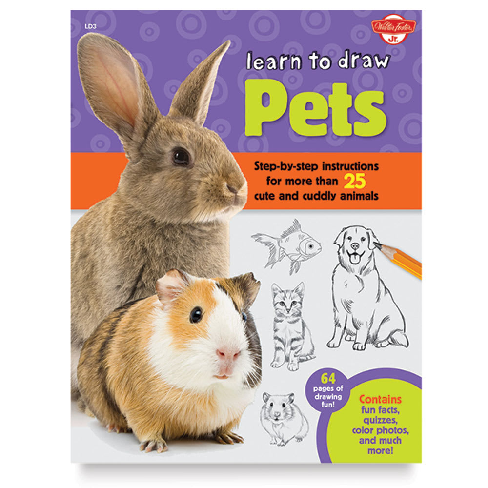 Open in modal - Learn to Draw Pets - Front cover of book