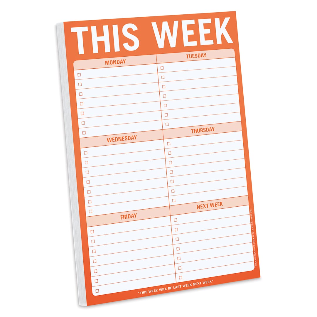 Open in modal - Knock Knock This Week Classic Pad - Orange