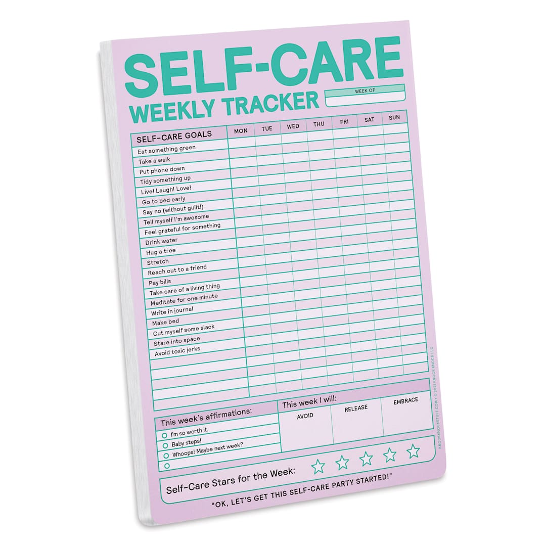Open in modal - Knock Knock Self-Care Weekly Tracker Pad