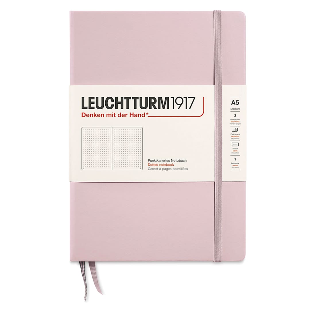 Open in modal - Leuchtturm1917 Dotted Hardbound Notebook - Powder, 5-3/4" x 8-1/4"