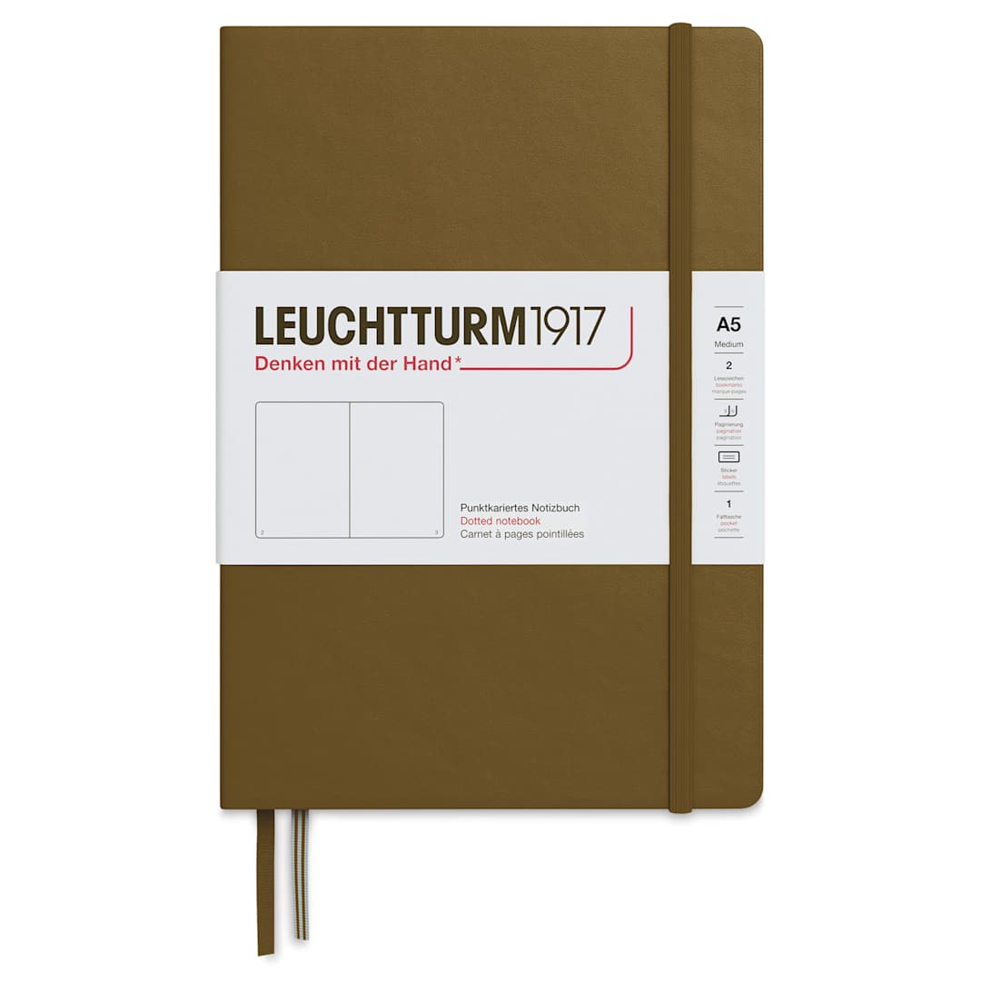Open in modal - Leuchtturm1917 Dotted Hardbound Notebook - Spice Brown, 5-3/4" x 8-1/4"
