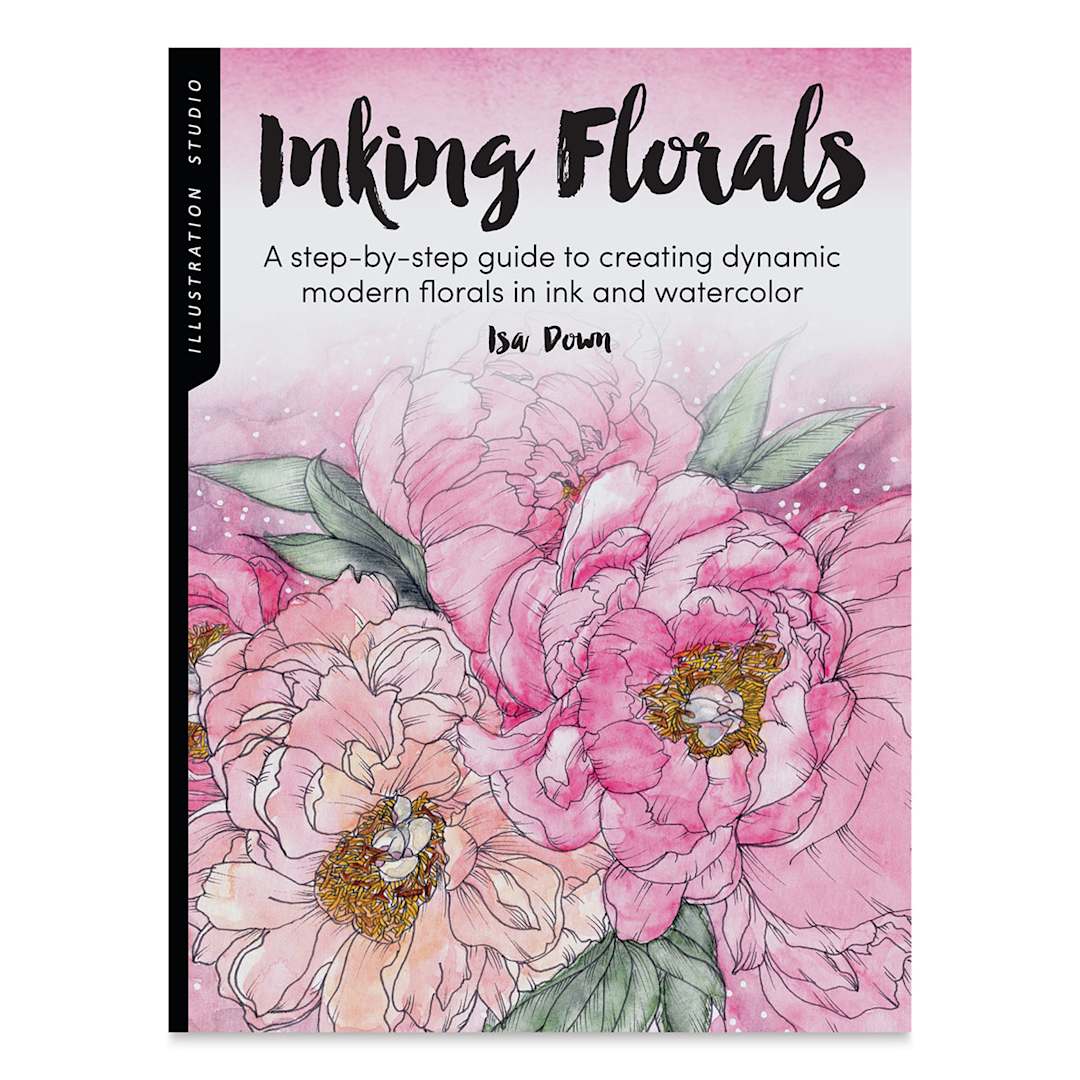 Open in modal - Illustration Studio: Inking Florals, Book Cover