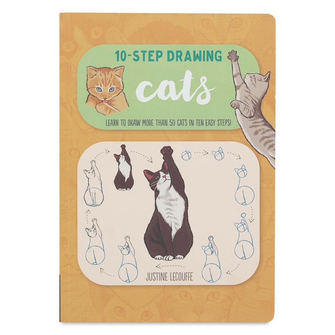 Open in modal - Walter Foster Ten-Step Drawing Book - Cats, front cover