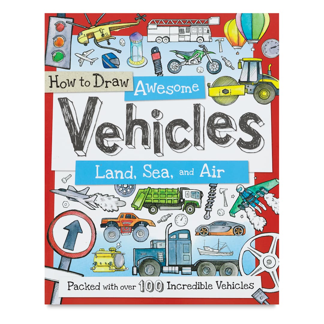 Open in modal - How to Draw Series - Front Cover of book How to Draw Amazing Vehicles