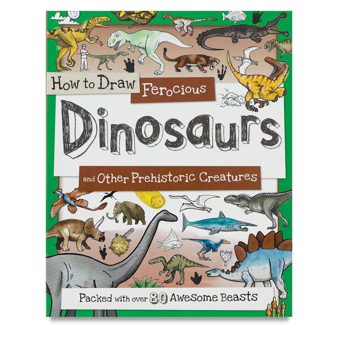 Open in modal - How to Draw Series - Front Cover of book How to Draw Dinosaurs