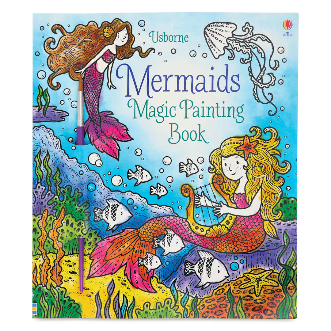 Open in modal - Usborne Magic Painting Book - Mermaids, front cover