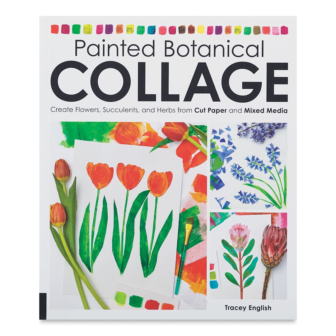 Open in modal - Painted Botanical Collage Book - front cover