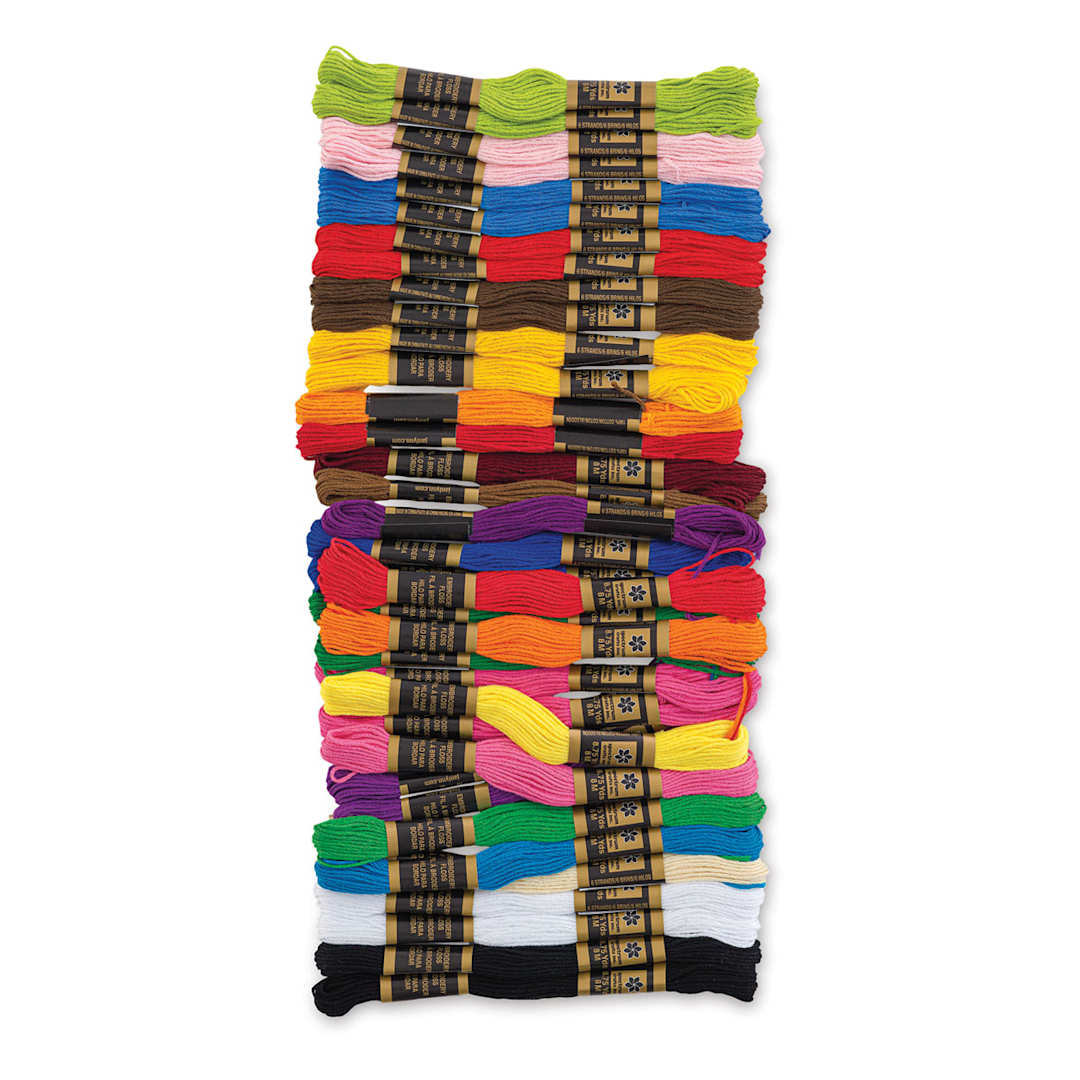 Open in modal - Janlynn Embroidery Floss Pack, Primary, Pkg of 36