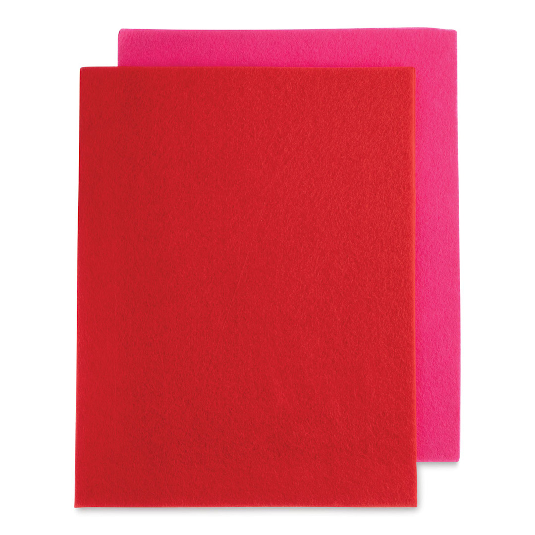 Open in modal - John Bead GoodFelt Beading Foundation - Top view of Red and Pink Foundation sheets