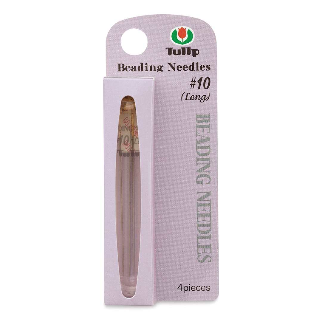 Open in modal - Tulip Needle Company Beading Needles - Size 10, Long, Pkg of 4, front of the packaging