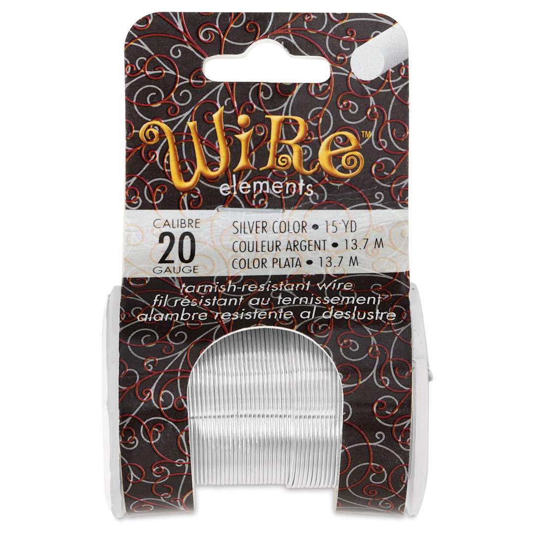 Open in modal - Beadsmith Wire Elements Tarnish-Resistant Wire - Silver, front of the packaging