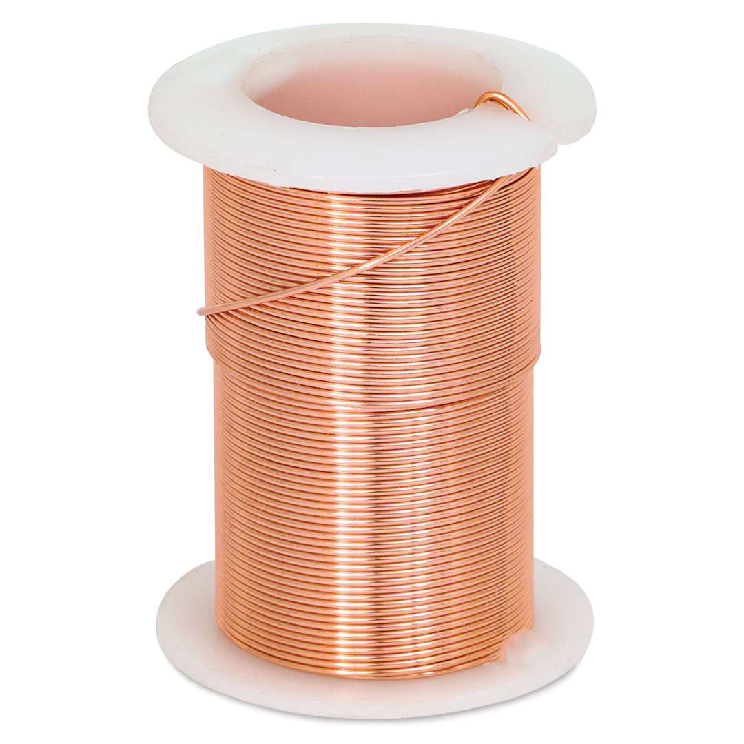 Open in modal - Beadsmith Wire Elements Tarnish-Resistant Wire - Copper, spool in upward position
