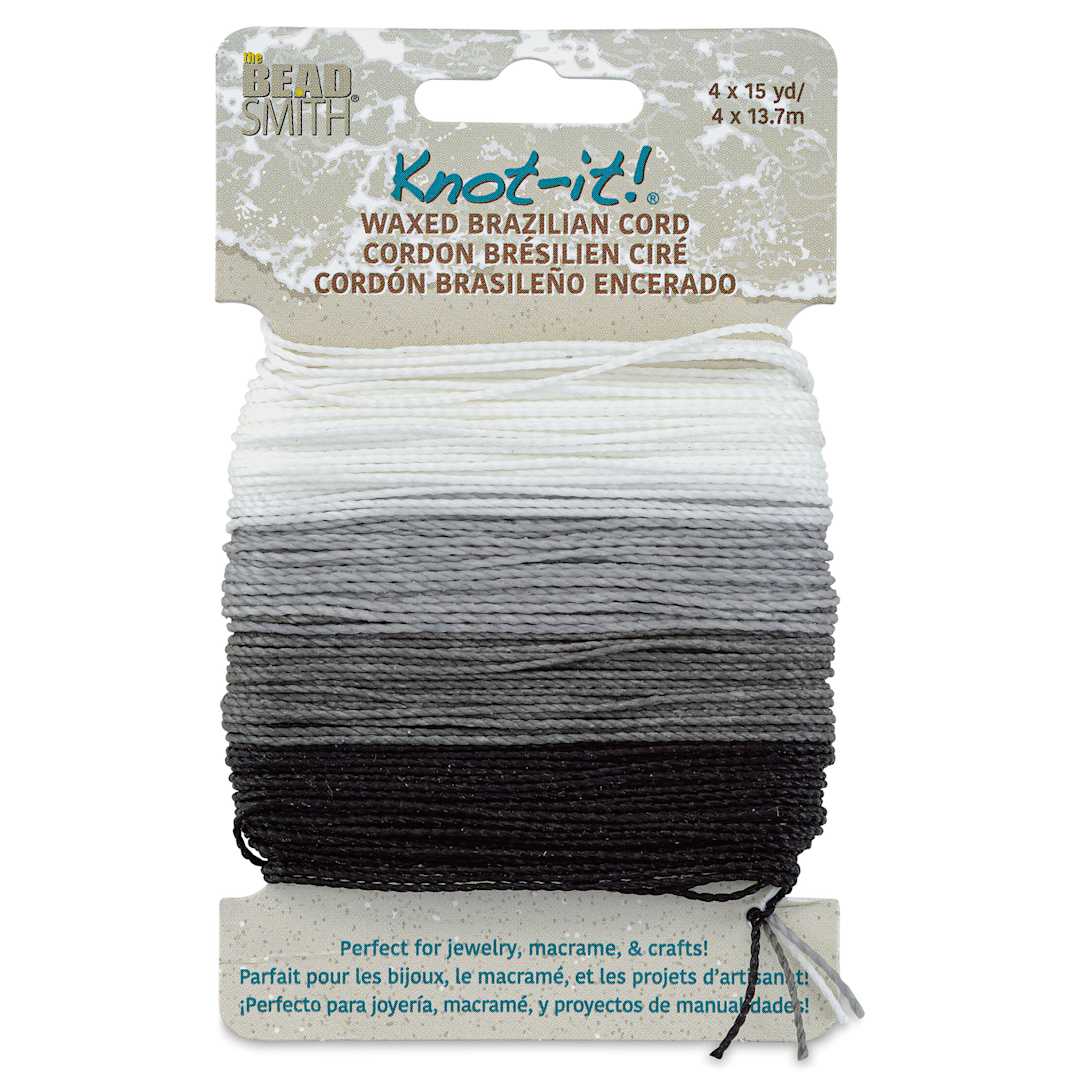 Open in modal - Beadsmith Knot-It Waxed Brazilian Cord - Day and Night, front of the packaging