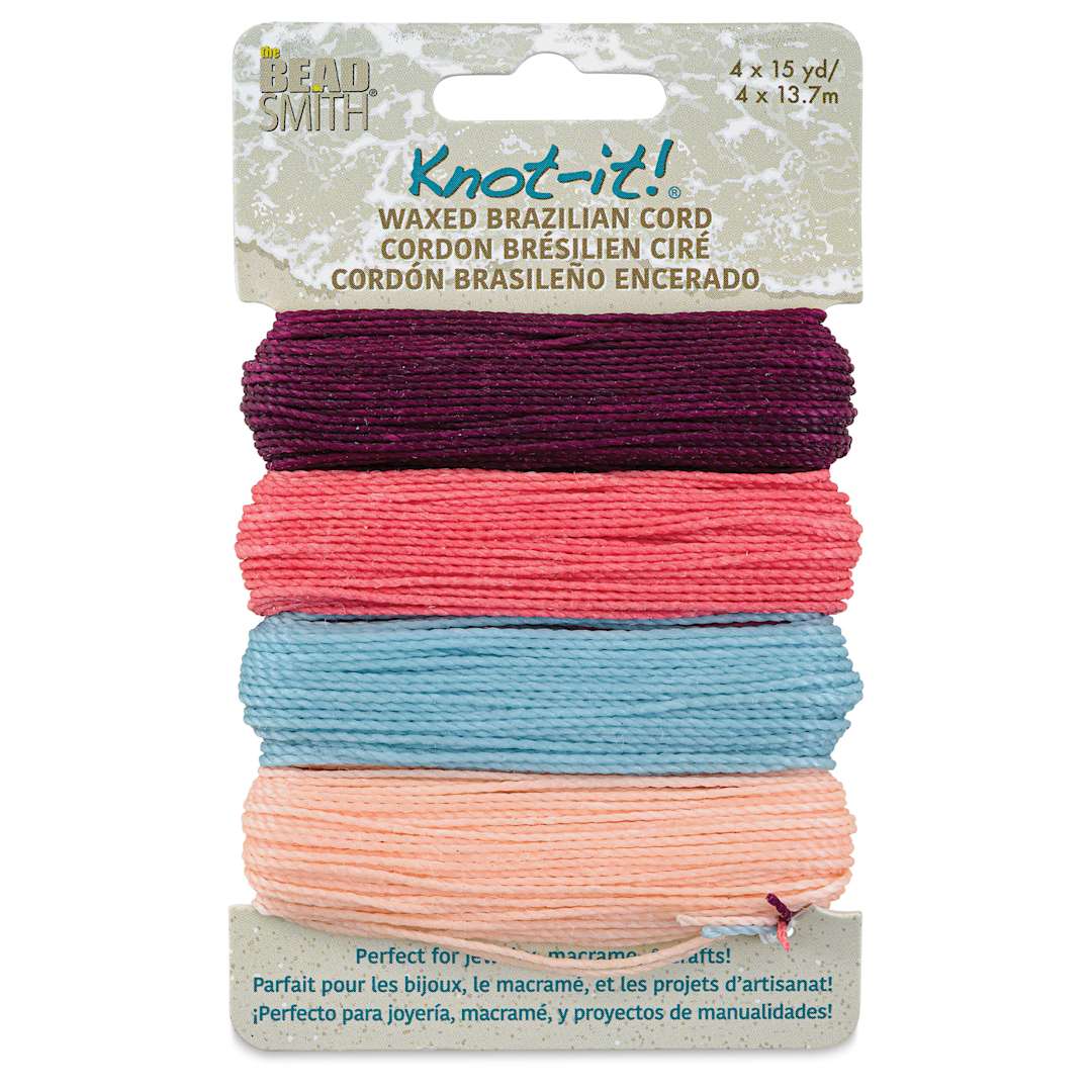 Open in modal - Beadsmith Knot-It Waxed Brazilian Cord - Youthful Expressions, front of the packaging