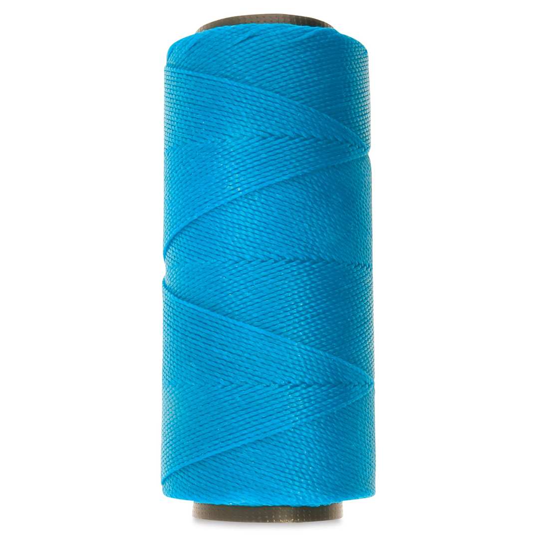 Open in modal - Beadsmith Knot-It Waxed Brazilian Cord - Aqua, spool 
