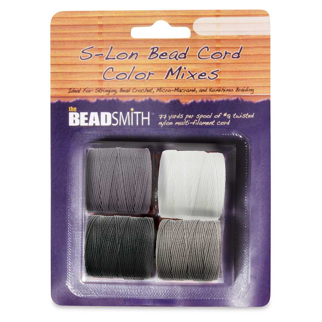 Open in modal - Beadsmith S-Lon Cord Pack - Pkg of 4, Basic Colors