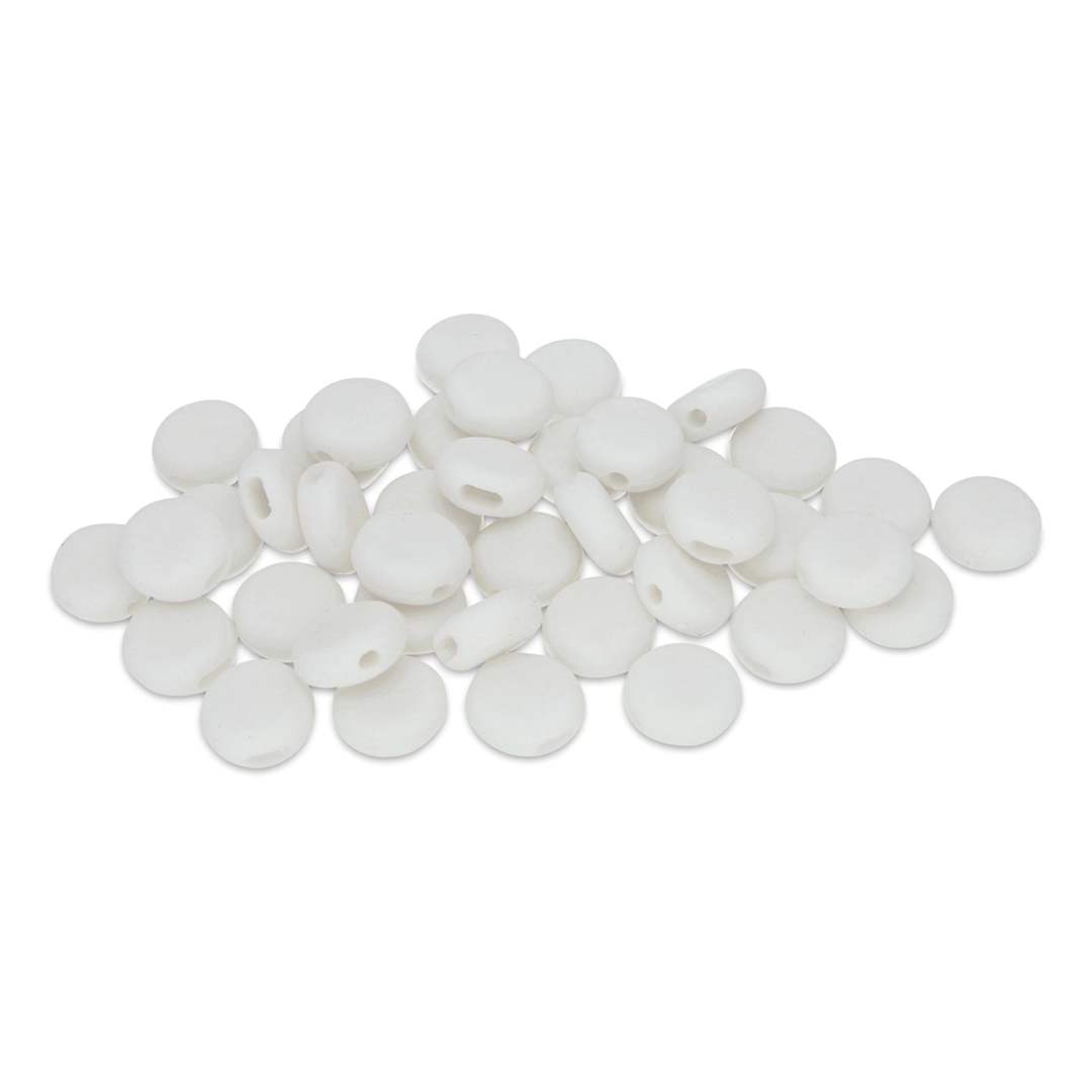 Open in modal - Silicone Cord Lock, White, Round, Package of 48, Out Of Package